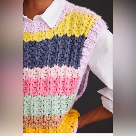 Anthropologie Little lies Chunky Knit Vest. - Picture 3 of 5